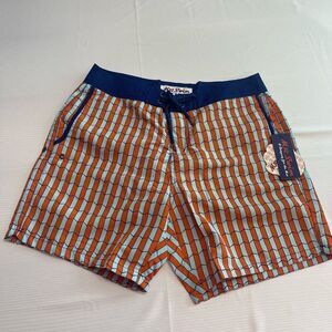 NWT MR. SWIM Shifted Orange Retro Swim Trunks Shorts Size 30 New